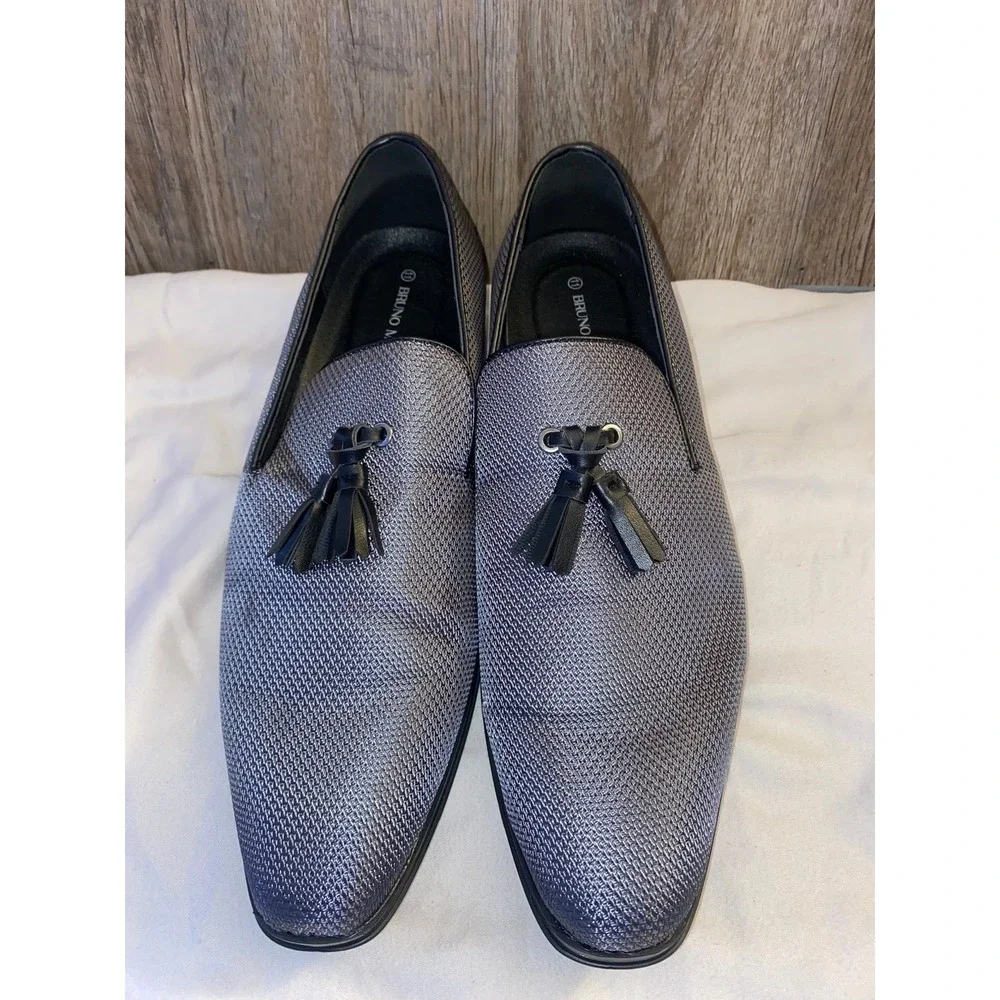 Bruno Marc Men's Loafers Dress Shoes Slip-on Formal Tassel‎ Tuxedo Sz 11